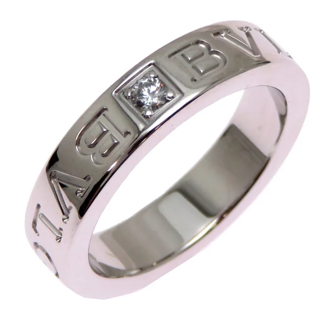 Bvlgari Diamond Double Logo Boys' Ring, 750 White Gold in gold from Poshmark