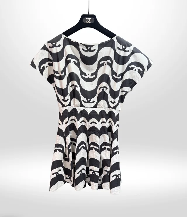 Chanel Coco Mark Cotton Dress Sz 38 from Revivre Luxury Consignment