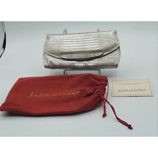 Judith Leiber Vintage Metallic Lizard Crystal Grannycore Eyeglass Case in gray|silver Lizard from Poshmark