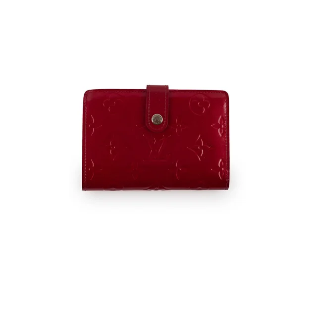 Louis Vuitton Vernis Portefeuille Viennois Wallet Red in Red from The Purse Affair