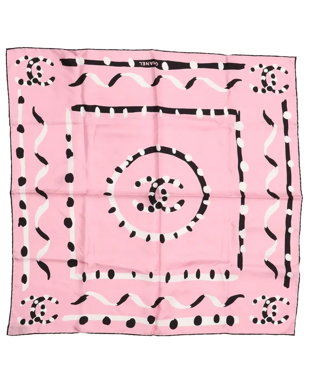 Chanel Coco Mark 60 Silk Scarf in Silk from A Retro Tale, photo 2 of 3