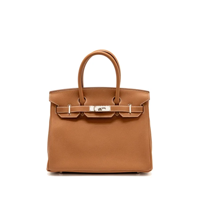 Hermès Birkin 30 Togo Gold SHW Stamp C in Gold Togo leather from EMIER