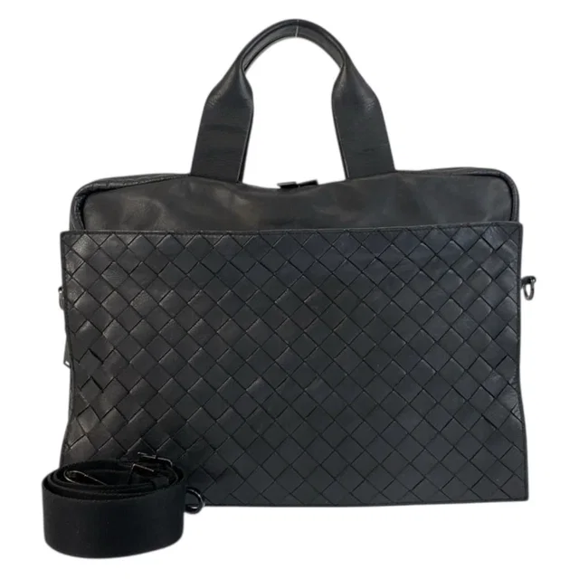 Bottega Veneta Maxi Intrecciato Leather 2way Briefcase in Woven leather from LuxUness