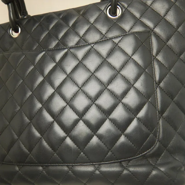 Chanel Cambon Ligne Lambskin Tote Bag in Black Lambskin from LuxUness, photo 8 of 8