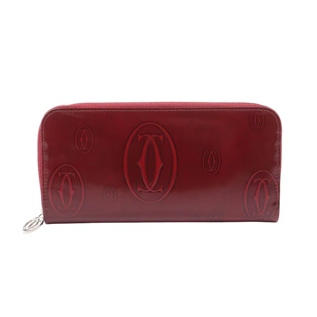 Cartier Happy Birthday Zip Long Wallet in Patent leather from LuxUness