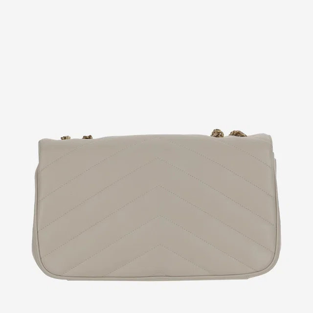 Saint Laurent Quilted Lambskin Shoulder Bag — White Leather in White Lambskin from HEWI