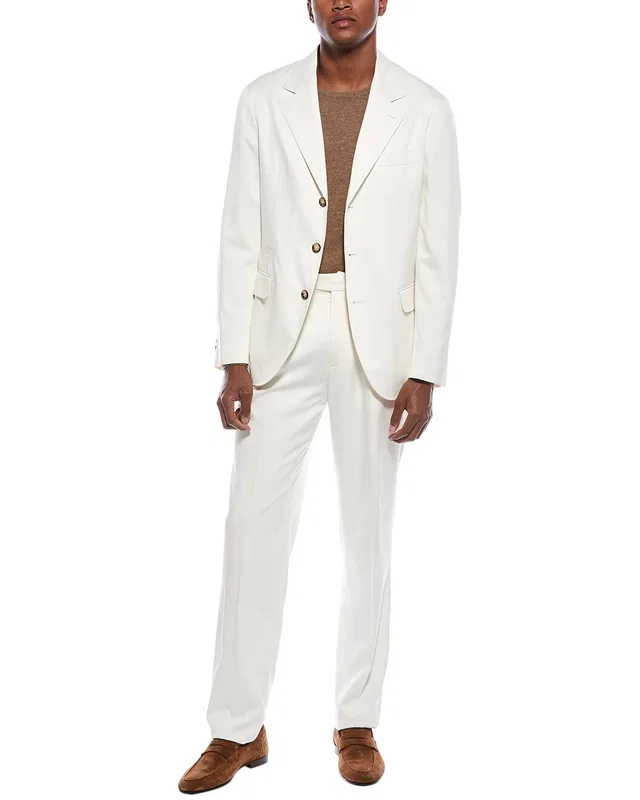 Brunello Cucinelli 2pc Silk Suit with Pleated Pant, image 1 of 1 from Gilt