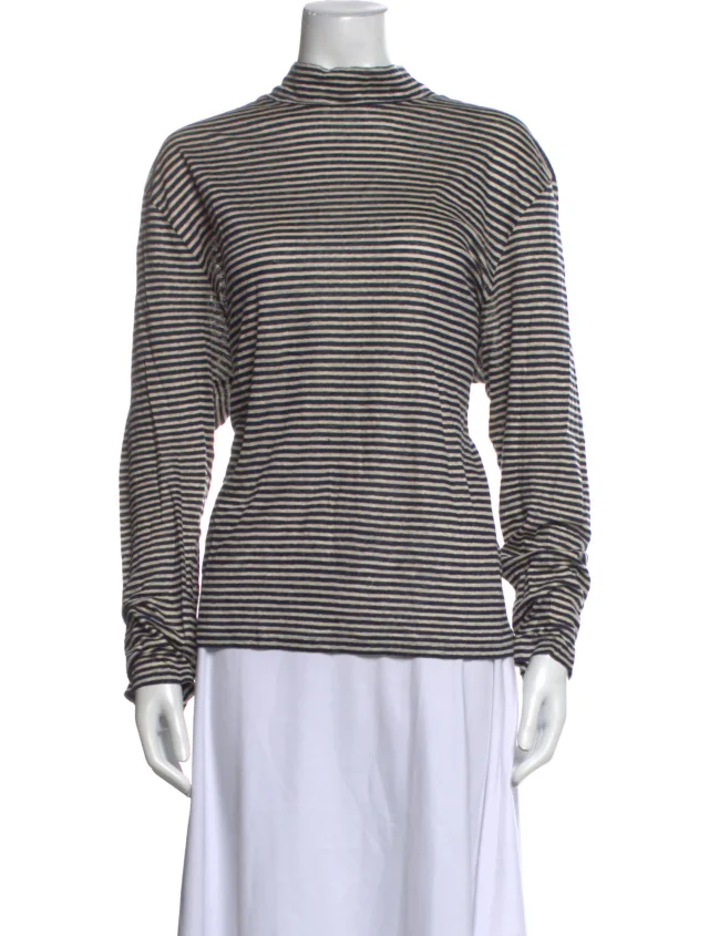 Loro Piana Linen Striped Top in blue from The RealReal