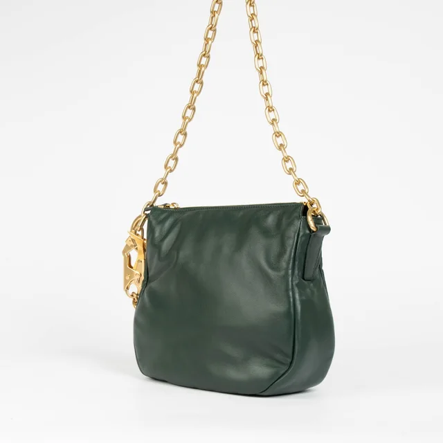 Burberry Green Leather Knight Shoulder Bag in Green Leather from Labellov, photo 2 of 2