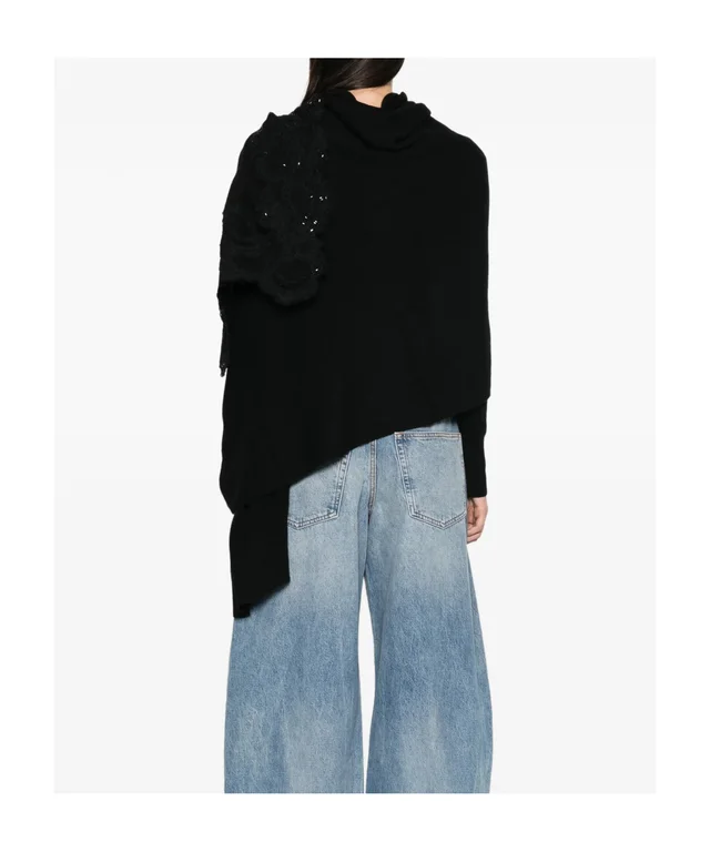 Ermanno Scervino lace-embellished draped cardigan, photo 4 of 5 from SENSER