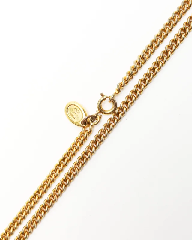 Celine Vintage Crocodile Pendant Necklace in Crocodile from A Retro Tale, photo 3 of 3