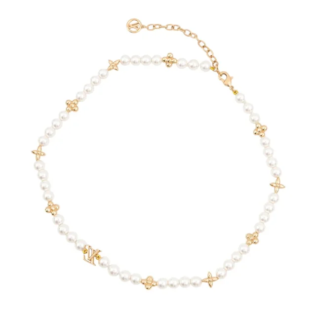 Silver・My LV PearlM01990 Gold Plated Faux Pearl in Gold from GALLERY RARE, photo 5 of 12