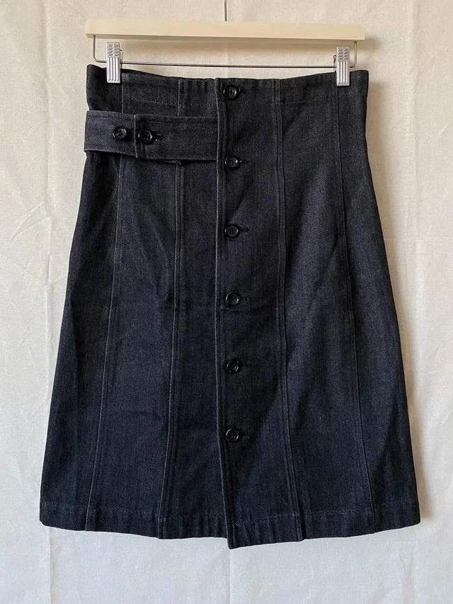 Comme des Garçons 80s Decon Denim Skirt M Detachable Straps Vintage in black Denim from Grailed