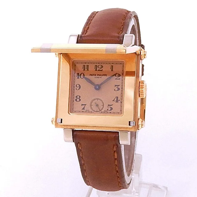 Patek Philippe Gondolo Cabriolet Hand Wind Rose Gold Dial Ladies Watch 5099 in brown|pink|gold|red|black Leather from Jomashop.com