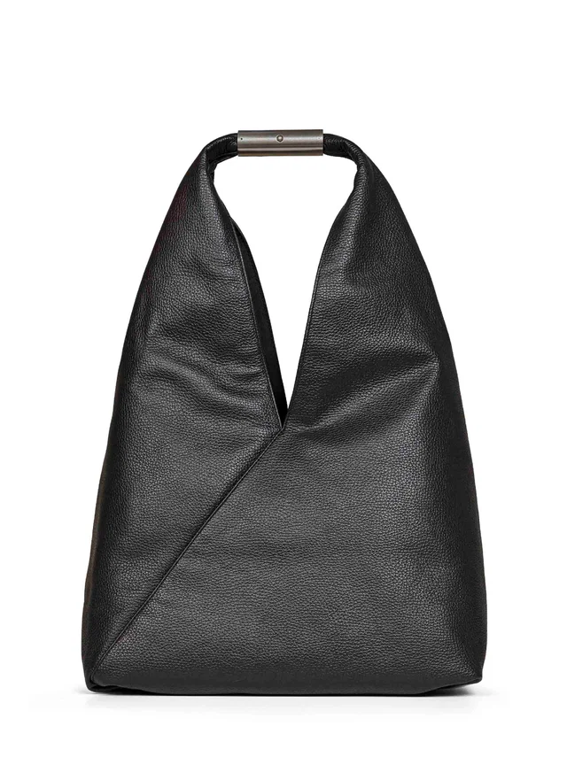 Maison Margiela Magnetic Jewel Handle Tote Bag — Black Calf Leather in Black Calfskin from HEWI