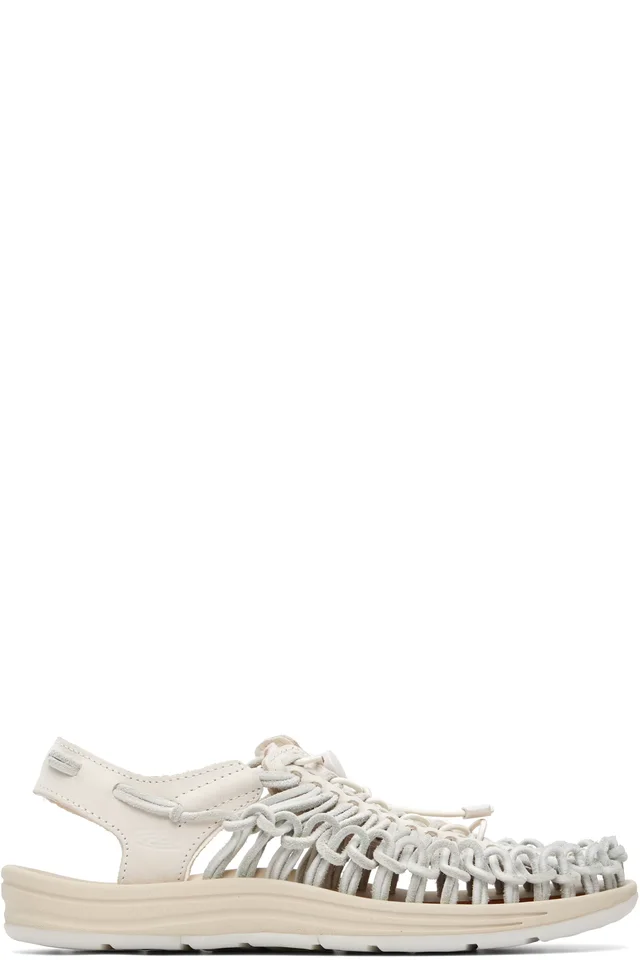 KEEN Off-White UNEEK Leather Sandals, image 1 of 1 from SSENSE