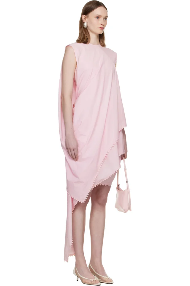 JACQUEMUS Pink 'The Traversin' Minidress, photo 2 of 4 from SSENSE
