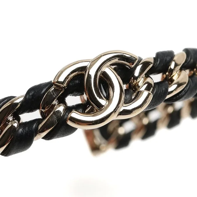Chanel Coco Mark Leather Chain Bracelet in Leather from A Retro Tale, photo 7 of 7