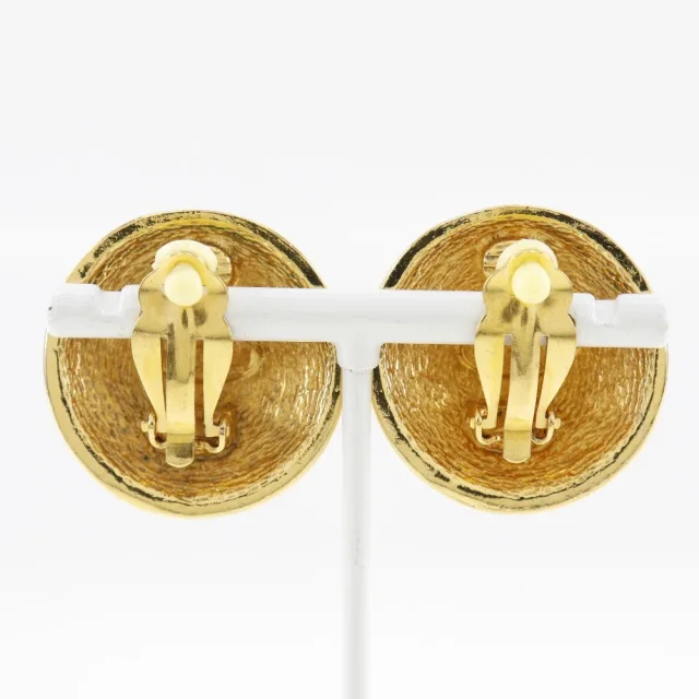 Chanel Coco Mark Gold Plated Earrings in Gold Gold-plated metal from LuxUness, photo 3 of 7