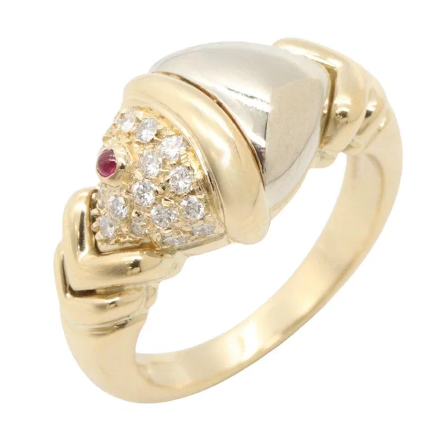 Bvlgari Naturalia Au750 Diamond Ruby Ring Size 9.5 from LuxUness