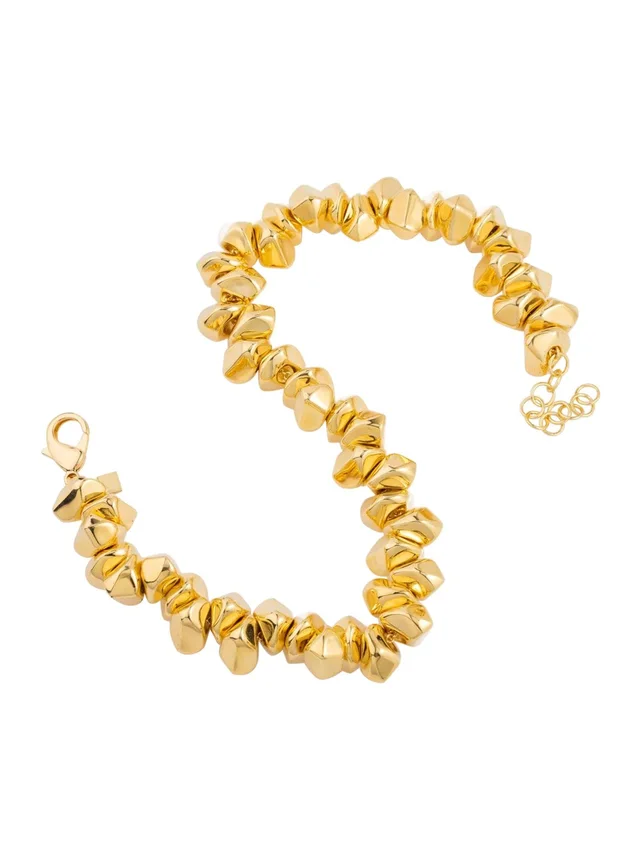 FEDERICA TOSI Necklace 'LACE SMALL STONE' with Elegant Design in Gold Metal for Women, photo 2 of 6 from Gaudenzi Boutique