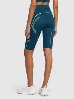 adidas By Stella McCartney High-waisted sports shorts in 79% Polyester, 21% Elastane, photo 3 of 5 from LUISAVIAROMA