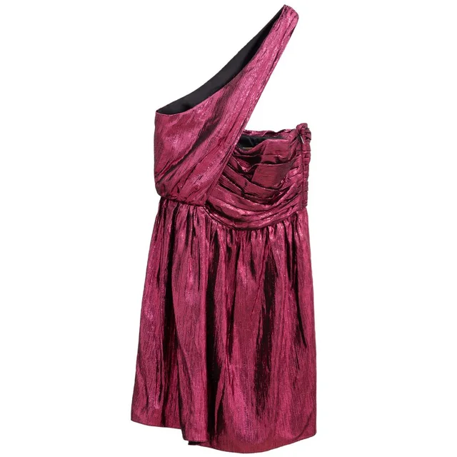 Saint Laurent Fuchsia Viscose Short Dress in Pink Silk from HEWI, photo 2 of 2