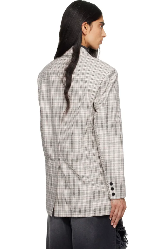 Isabel Marant Etoile Off White & Pink Selda Blazer, photo 3 of 4 from SSENSE