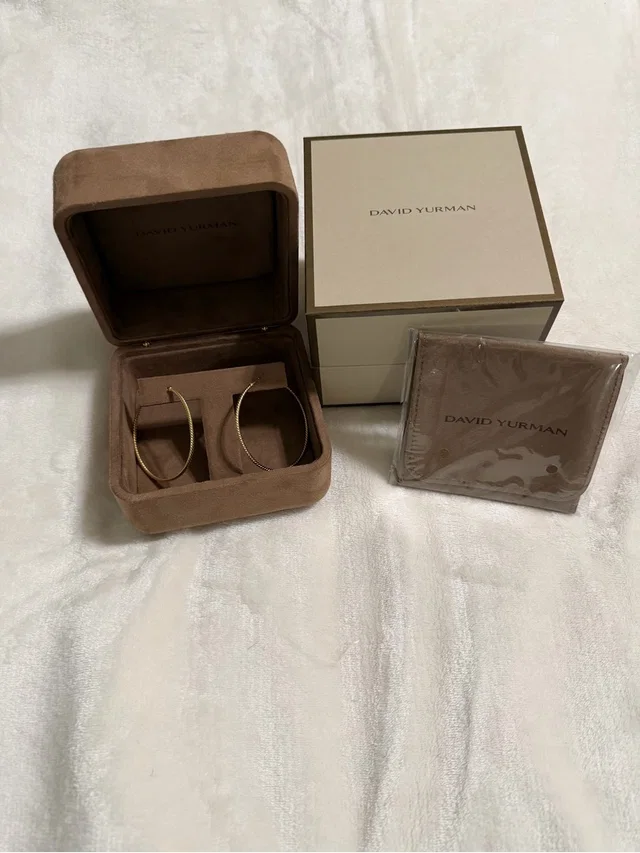 David Yurman 18k Cablespira Hoop Earrings in gold|brown|red from Poshmark