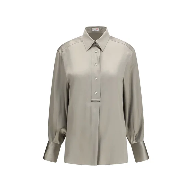 Brunello Cucinelli Bicolor Silk Shirt in Silk from HEWI