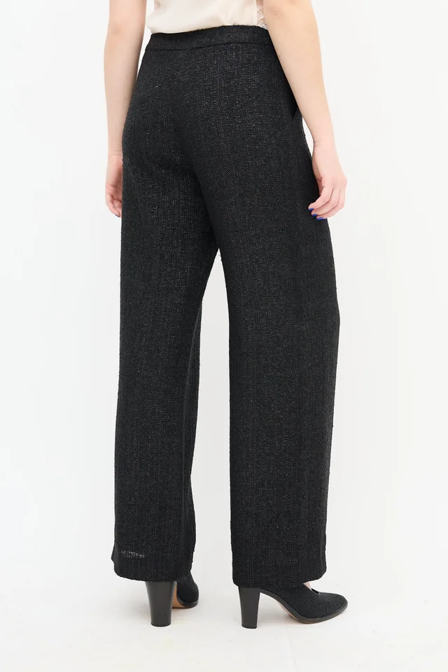 Chanel Glitter Wide Leg Trouser in Nylon from VSP Consignment, photo 2 of 2