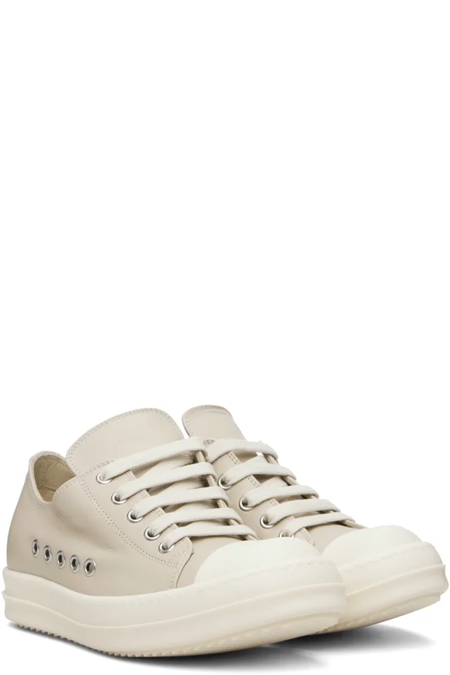 Rick Owens Beige Temple Extreme Low Sneakers, photo 4 of 5 from SSENSE