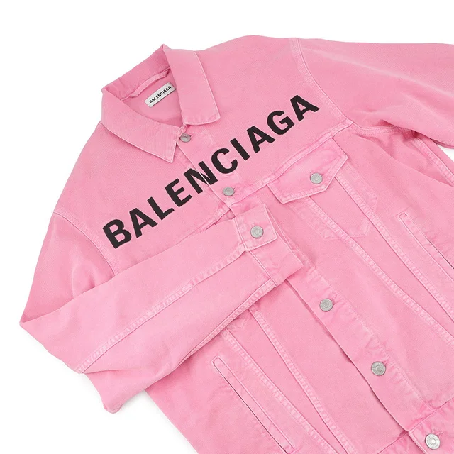 Balenciaga Logo Denim Jacket Size 34 Pink594386TEW378000 Cotton100% in Denim from GALLERY RARE, photo 3 of 3