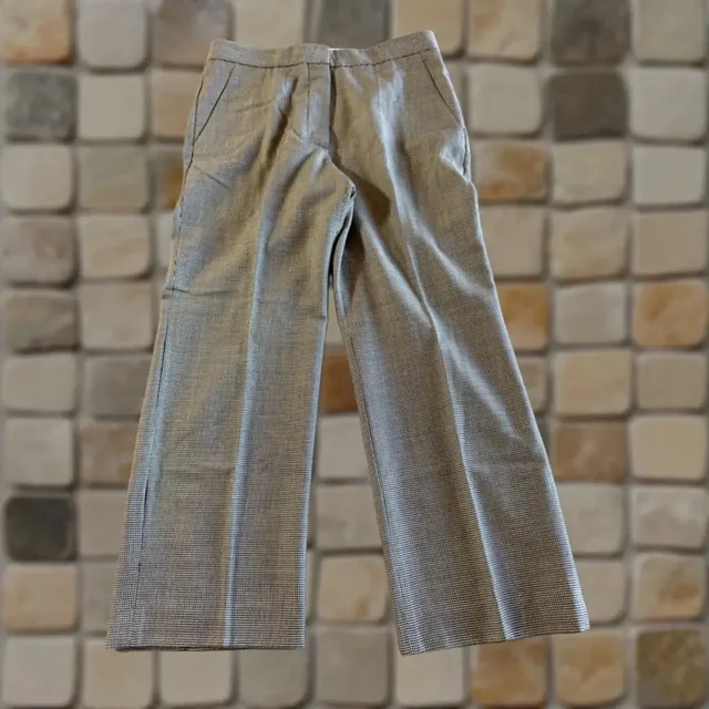 Stella McCartney Pants Womens 44 Grey Houndstooth Wool Slacks Trousers 32x26 in gray Wool from Grailed