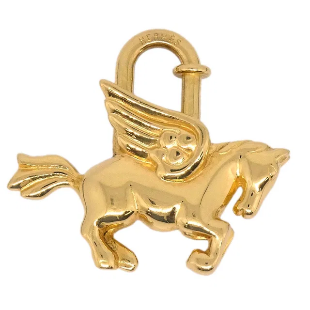 Hermès 1993 Le Cheval Pegasus Cadena Gold Small Good in Gold from AMORE Vintage Tokyo
