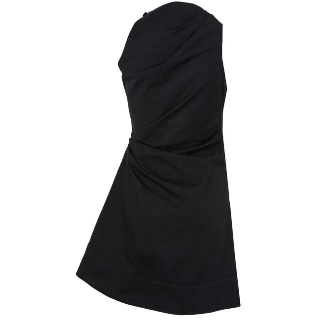 MCQUEEN Denim mini dress in Black 100% cotton, photo 3 of 6 from 24S (US)