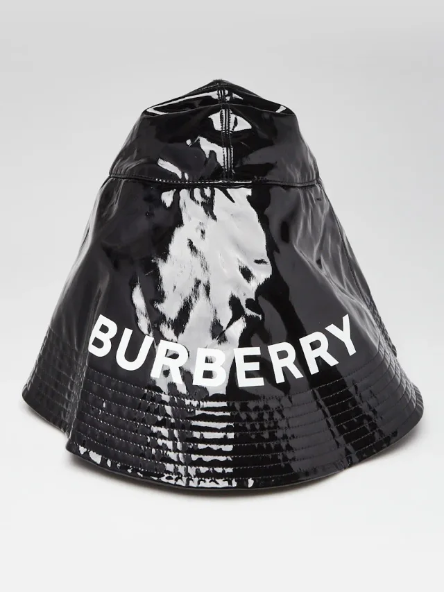 Burberry Vinyl Oversized Rain Bucket Hat Size S/M in Black from Yoogis, photo 3 of 8