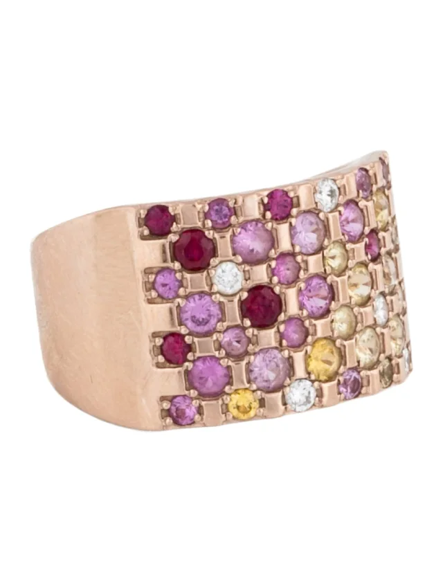 Tasaki 14k Sapphire, Ruby & Diamond Band in multicolor from The RealReal