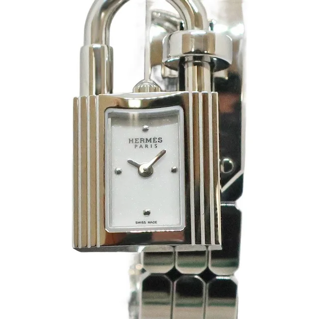 Hermès Kelly Watch Mini SS White Quartz Female in White from The Reluxe