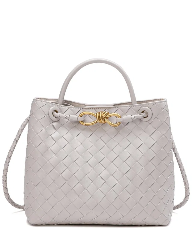 Tiffany & Fred Paris Woven Leather Top Handle Messenger Bag, image 1 of 1 from Rue La La