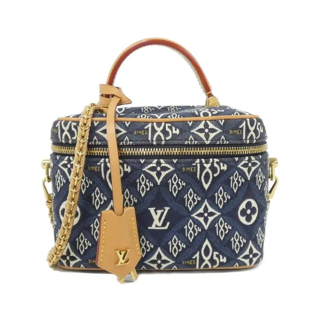 Louis Vuitton Vanity Bag Canvas Blue Bleu in Blue Canvas from The Reluxe
