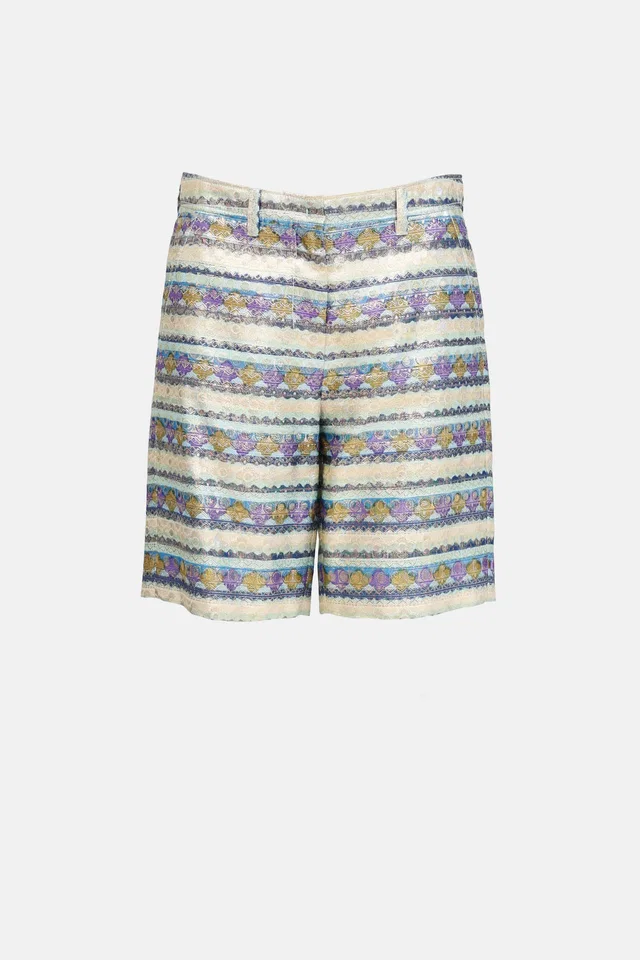 Miu Miu 2009 Brocade Shorts in Silk from VSP Consignment