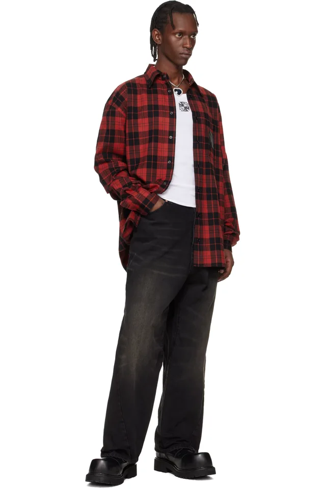VETEMENTS Black Spiral Jeans, photo 4 of 4 from SSENSE