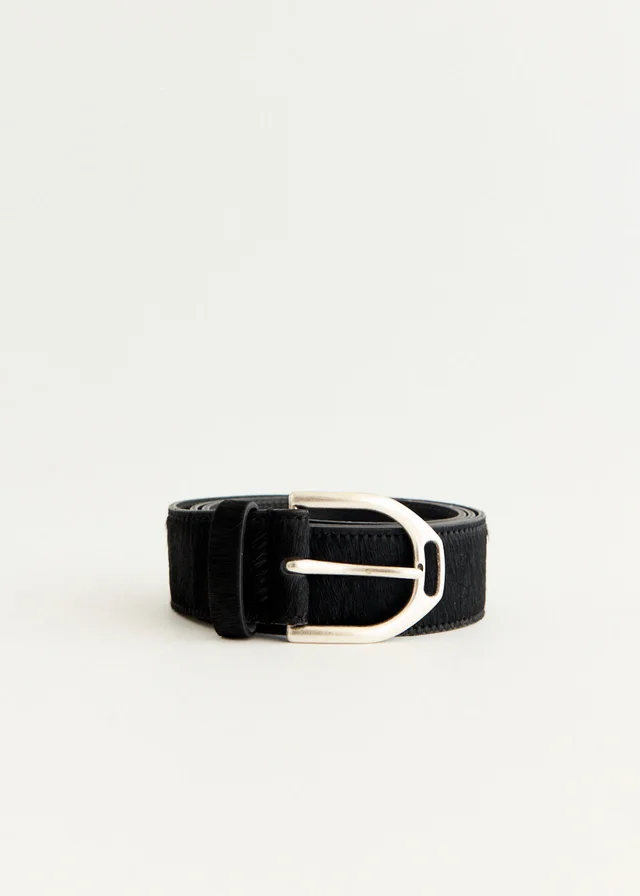 Molebo Pony Hair Belt in Black from Incu, photo 1 of 1