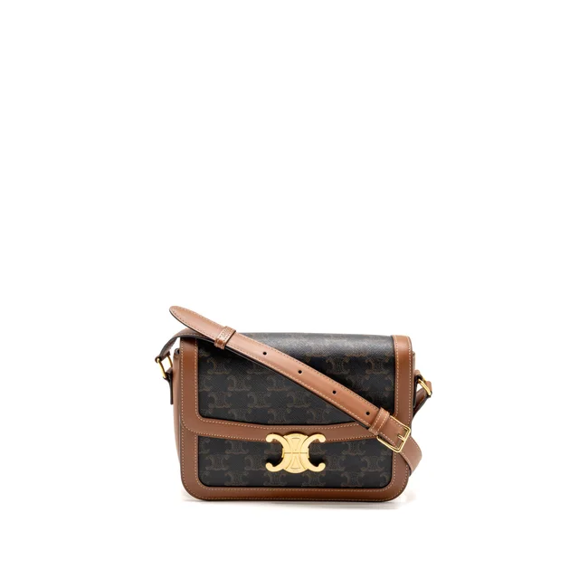 Celine Classique Triomphe bag in Brown Calfskin from EMIER