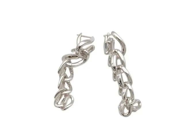 Tiffany & Co. Earrings Forge Drop Link Silver in Silver from The Reluxe