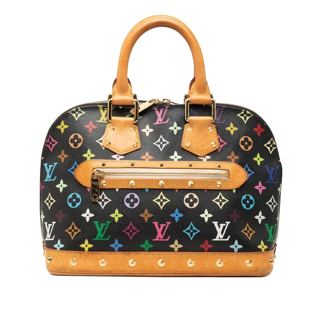Black Louis Vuitton Monogram Multicolore Alma PM Handbag in Black Canvas from Designer Revival