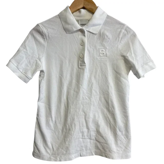 Burberry B logo Embroidery Cotton Polo Shirt from LuxUness
