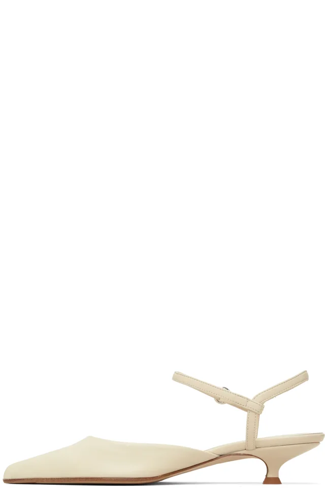Aeyde Off-White Colette Nappa Leather Heels, photo 3 of 5 from SSENSE