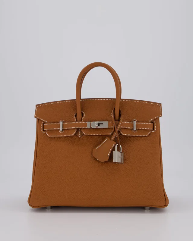 Hermès Birkin 25 Retourne Gold Togo Leather in Gold Togo leather from Sellier